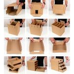 2 pezzi A4 scatola portaoggetti da scrivania in carta, schedario per studenti, scatola di finitura, armadio portaoggetti multistrato, Multi-layer Drawer Storage Cabinet