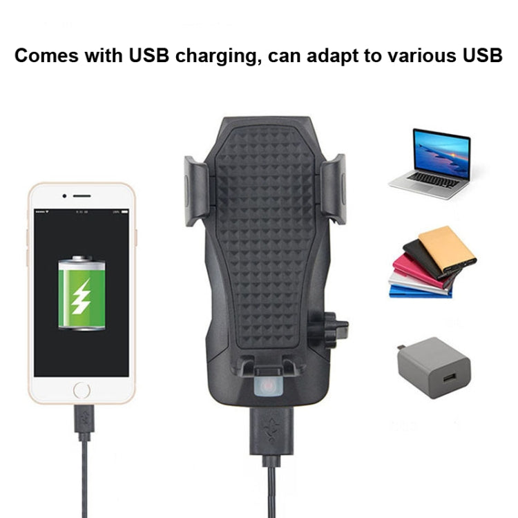Luce per bicicletta da 500LM, supporto per telefono cellulare, luce anteriore da guida multifunzione con clacson, 4000 mAh (Black), 4000 mAh (Black Red), 4000 mAh (Black Blue), 4000 mAh (Black Orange), 2400 mAh (Black Red), 2400 mAh (Black Blue)       ...