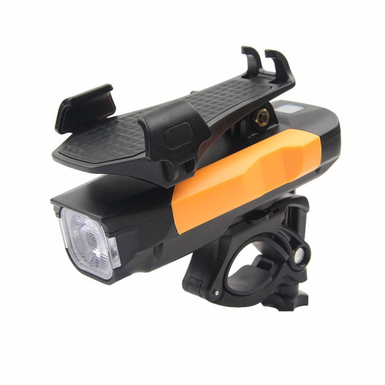 Luce per bicicletta da 500LM, supporto per telefono cellulare, luce anteriore da guida multifunzione con clacson, 4000 mAh (Black), 4000 mAh (Black Red), 4000 mAh (Black Blue), 4000 mAh (Black Orange), 2400 mAh (Black Red), 2400 mAh (Black Blue)       ...