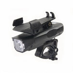 Luce per bicicletta da 500LM, supporto per telefono cellulare, luce anteriore da guida multifunzione con clacson, 4000 mAh (Black), 4000 mAh (Black Red), 4000 mAh (Black Blue), 4000 mAh (Black Orange), 2400 mAh (Black Red), 2400 mAh (Black Blue)       ...