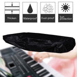 Copertura per tastiera elettronica con apertura idrorepellente Copertura antipolvere in tessuto Oxford Copertura per strumento tastiera con coulisse, 61 Keys Black 98x42x21cm, 88 Key Black 124x49x36cm