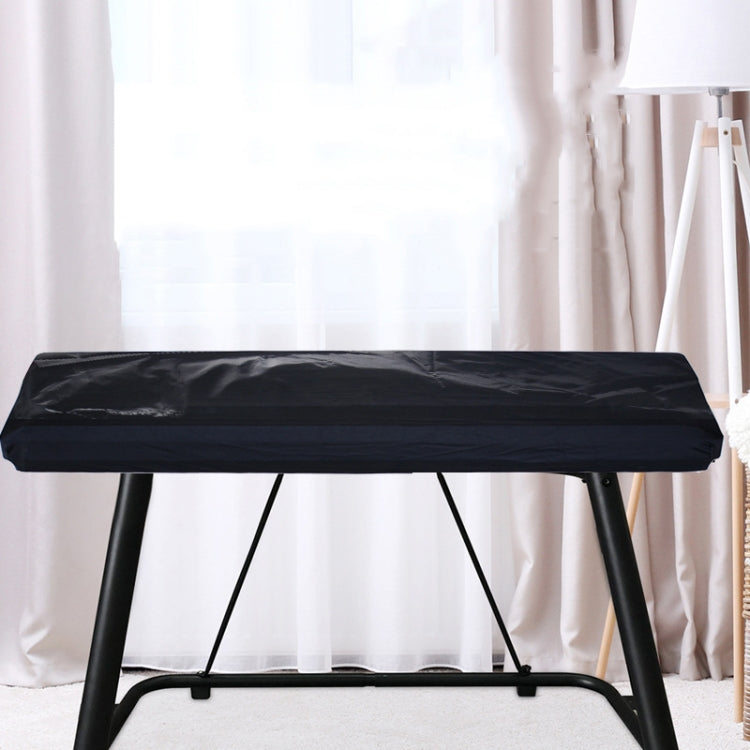 Copertura per tastiera elettronica con apertura idrorepellente Copertura antipolvere in tessuto Oxford Copertura per strumento tastiera con coulisse, 61 Keys Black 98x42x21cm, 88 Key Black 124x49x36cm