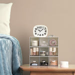 Scatola portaoggetti per cassetti da scrivania Cosmetici Ufficio Studenti Cancelleria Pen Dormitorio Scaffale da scrivania a tre griglie, Coral Powder, Ivory White, Glacier Blue