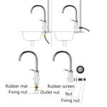 Rubinetto elettrico istantaneo per acqua calda da cucina, scaldabagno caldo e freddo, spina europea, Lamp Display Lower Water Inlet, Lamp Display Side Water Inlet, Lamp Display Leakage Protection Lower Water Inlet                                       ...