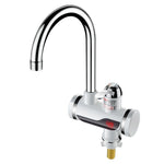 Rubinetto elettrico istantaneo per acqua calda da cucina, scaldabagno caldo e freddo, spina europea, Lamp Display Lower Water Inlet, Lamp Display Side Water Inlet, Lamp Display Leakage Protection Lower Water Inlet                                       ...