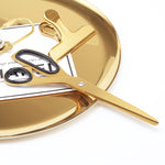2 forbici asimmetriche per ufficio e per uso domestico Forbici semplici in ottone, Brass Scissors