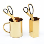 2 forbici asimmetriche per ufficio e per uso domestico Forbici semplici in ottone, Brass Scissors