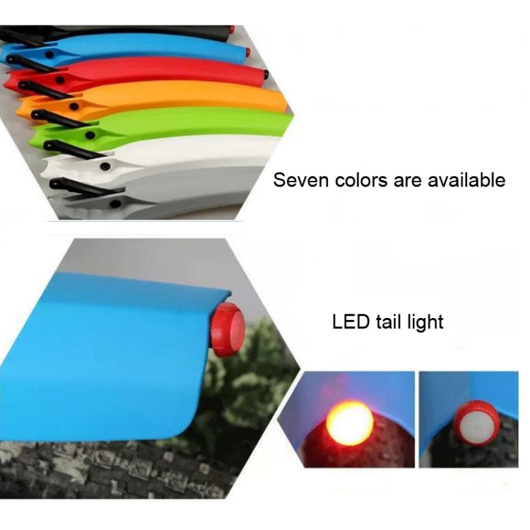 Parafango per bicicletta con fanali posteriori a LED Parafango per mountain bike Accessori per guida da 26 pollici a sgancio rapido