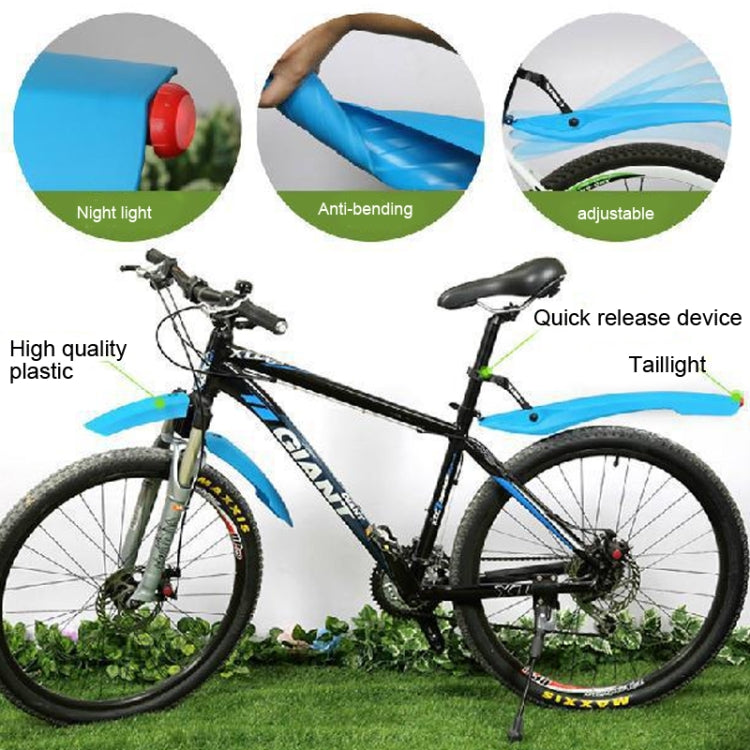 Parafango per bicicletta con fanali posteriori a LED Parafango per mountain bike Accessori per guida da 26 pollici a sgancio rapido