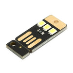 Luce notturna a LED con portachiavi di alimentazione USB Mini Pocket Card da 10 pezzi