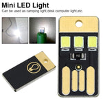 Luce notturna a LED con portachiavi di alimentazione USB Mini Pocket Card da 10 pezzi