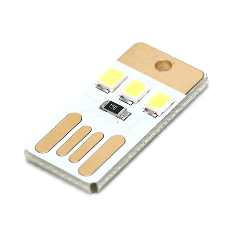 Luce notturna a LED con portachiavi di alimentazione USB Mini Pocket Card da 10 pezzi