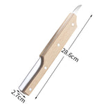 Apriscatole multifunzionale in acciaio inossidabile con guscio di noce di cocco con manico in legno, coltello per carne di cocco, gadget da cucina, Coconut Shell Opener
