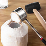 Set di strumenti per la rasatura di gusci di cocco in acciaio inossidabile 304 per aprire il cocco, 3 in 1 Coconut Opener, 2 in 1 Coconut Opener