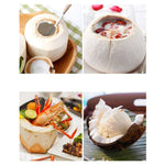 Set di strumenti per la rasatura di gusci di cocco in acciaio inossidabile 304 per aprire il cocco, 3 in 1 Coconut Opener, 2 in 1 Coconut Opener