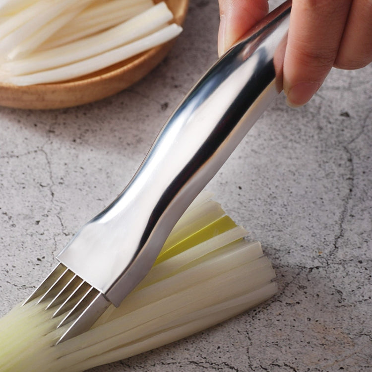 Gadget da cucina per coltello scalogno in acciaio inossidabile da 2 pezzi, 15.7x1.8cm
