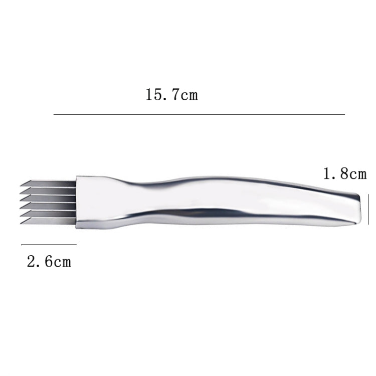 Gadget da cucina per coltello scalogno in acciaio inossidabile da 2 pezzi, 15.7x1.8cm