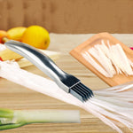Gadget da cucina per coltello scalogno in acciaio inossidabile da 2 pezzi, 15.7x1.8cm