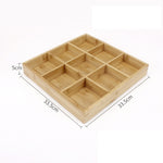 Set di vassoi in legno per verdure con piatto caldo in bambù, piatto compartimentale, Large Nine Grid Plate, Six Grid Plate, Large Four Grid Bamboo Plate, Medium Four Grid Bamboo Plate, Small Four Grid Bamboo Plate, Three Grid Bamboo Plate, Two Grid Pl...