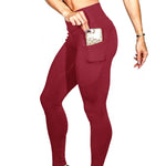 Leggings sportivi da donna con tasche elasticizzati