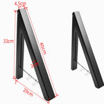 Stendino invisibile in alluminio spaziale multifunzionale, Black, Double Black + 80cm Crossbar, Double Black + 120cm Crossbar