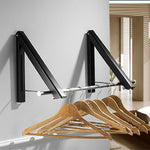 Stendino invisibile in alluminio spaziale multifunzionale, Black, Double Black + 80cm Crossbar, Double Black + 120cm Crossbar