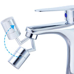 Rubinetto a doppia funzione con filtro antispruzzo per rubinetto rotante universale da 720 gradi, Three Sections, Two Sections