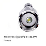 Zoom telescopico Torcia a luce forte Torcia a LED ricaricabile magnetica potente, Silver Head (No Battery, No Charger), Black Head (No Battery, No Charger), Silver Head (With Battery, EU Plug Charger), Black Head (With Battery, EU Plug Charger)
