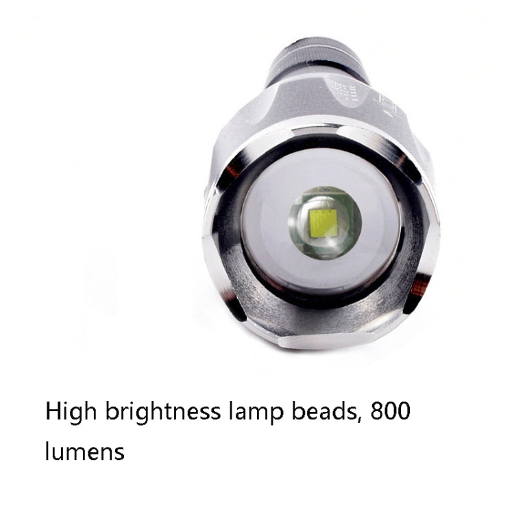 Zoom telescopico Torcia a luce forte Torcia a LED ricaricabile magnetica potente, Silver Head (No Battery, No Charger), Black Head (No Battery, No Charger), Silver Head (With Battery, EU Plug Charger), Black Head (With Battery, EU Plug Charger)