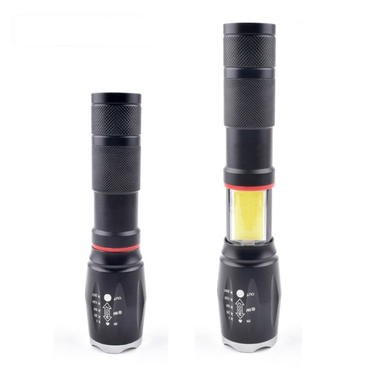 Zoom telescopico Torcia a luce forte Torcia a LED ricaricabile magnetica potente, Silver Head (No Battery, No Charger), Black Head (No Battery, No Charger), Silver Head (With Battery, EU Plug Charger), Black Head (With Battery, EU Plug Charger)