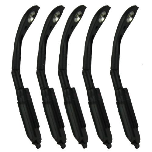 Lampada notturna a LED pieghevole con mini luci per libri con protezione per gli occhi da 5 pezzi, Clip-on Book Lights