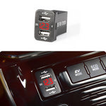 Modifica non distruttiva del foro originale del caricatore per auto del caricatore per auto doppio USB con linea adatta per Toyota