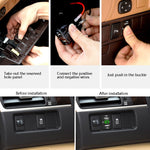 Modifica non distruttiva del foro originale del caricatore per auto del caricatore per auto doppio USB con linea adatta per Toyota