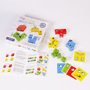 Puzzle per bambini in legno Livello di sfida Giocattolo Espressione Pensiero Formazione Building Block, Large, Small