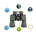 Binocolo Luxun 20X50 per esterni Binocolo ad alta potenza non a infrarossi per visione notturna a bassa luminosità, 20X50 Black, 20X50 Army Green