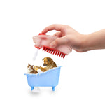 Spazzola da bagno in silicone 2 in 1 per cani