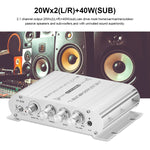 ST-838 Mini Digital Hi-Fi Amplificatore di potenza a 2.1 canali Lettore audio per basso stereo CD MP3 MP4 Altoparlante per PC, US Plug, EU Plug