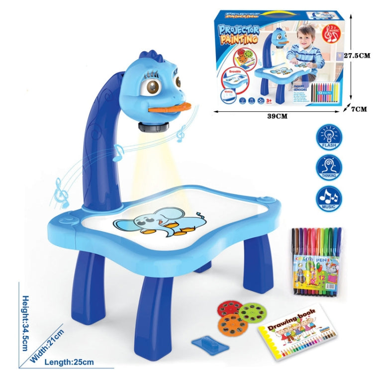 Set di giocattoli da tavolo da disegno multifunzionale per proiezione di bambini intelligenti, Blue, Pink