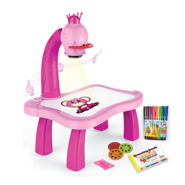 Set di giocattoli da tavolo da disegno multifunzionale per proiezione di bambini intelligenti, Blue, Pink