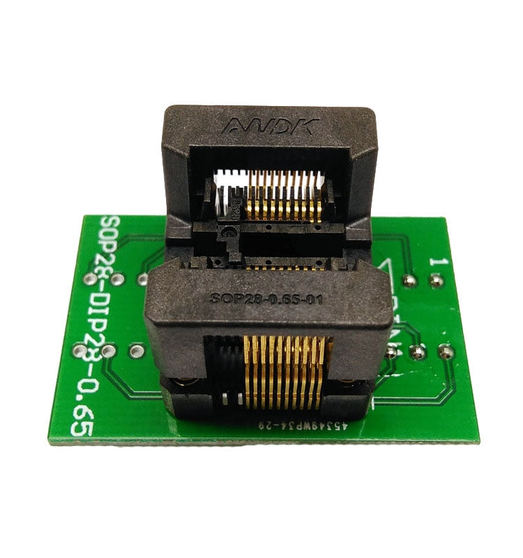 SSOP20 TSSOP20 OTS-28-0.65-01 Zoccolo adattatore per pin a doppio contatto placcato in oro con chip