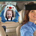 Giocattolo di peluche con pendente per specchietto retrovisore per auto retromarcia per seggiolino auto per bambini, 35 x 23.5 cm Fish Mirror, 35 x 23.5 cm Brown Bear Mirror, 35 x 23.5 cm Ocean Mirror, 35 x 23.5 cm Penguin Mirror
