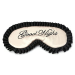 Comoda copertura per gli occhi con maschera per dormire da viaggio personalizzata in raso di seta imitazione