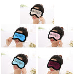 Comoda copertura per gli occhi con maschera per dormire da viaggio personalizzata in raso di seta imitazione