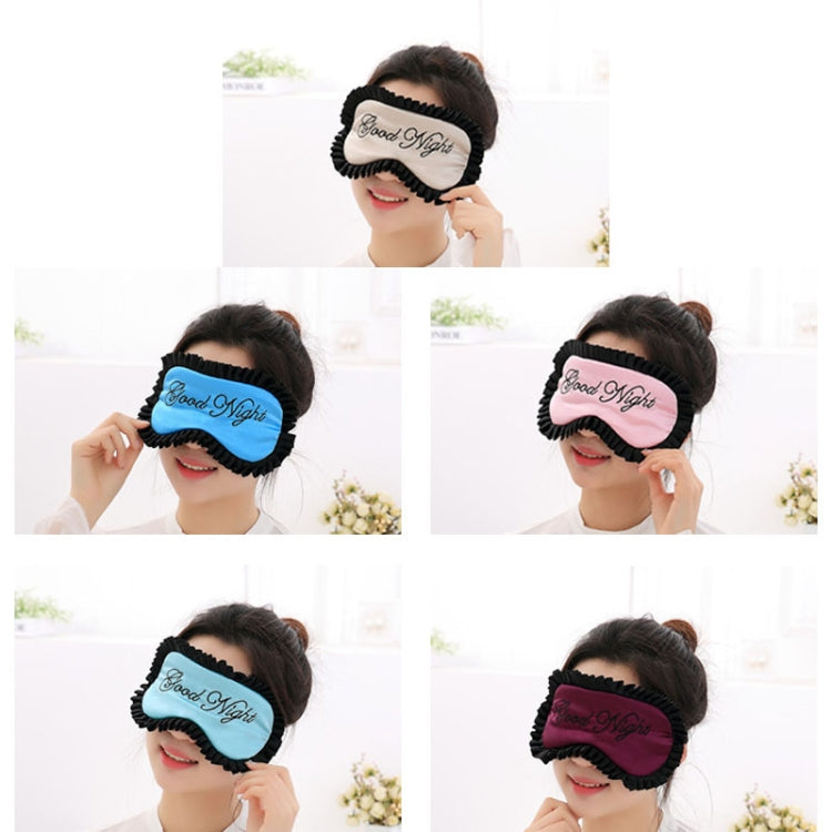 Comoda copertura per gli occhi con maschera per dormire da viaggio personalizzata in raso di seta imitazione