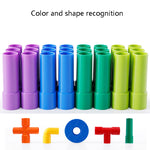 Giocattolo educativo 72 pezzi in tubo di plastica ABS