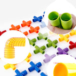 Giocattolo educativo 72 pezzi in tubo di plastica ABS