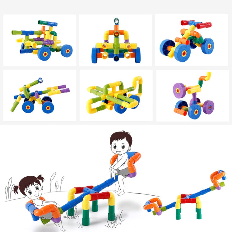 Giocattolo educativo 72 pezzi in tubo di plastica ABS