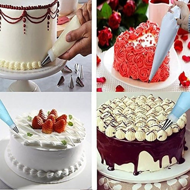8 pezzi/set 6 ugelli in acciaio inox Set di strumenti per decorare torte fai da te in silicone con sac à poche in crema EVA, 8 PCS/Set Cake Decorating Tools