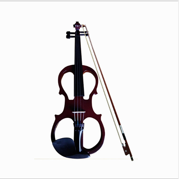 YS030 Violino elettronico manuale in legno 4/4 per principianti, con borsa, Wine Red, White, Black