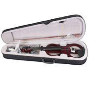 YS030 Violino elettronico manuale in legno 4/4 per principianti, con borsa, Wine Red, White, Black